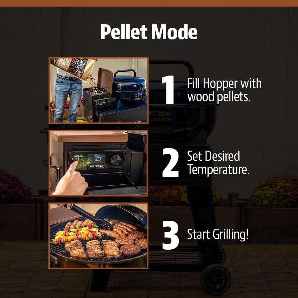 Pit Boss Lexington 376 平方英尺木质烧颗粒烧烤架和吸烟器 – Onyx 系列 — 第 4/4 张图片