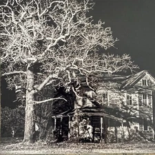 Intaglio Photography Art Print Haunted House Black White Moody Signed