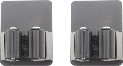 2PCS No Drill Wall Hanr with Hook Stainl Steel Non Slip Mop Holder