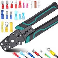 smseace Green Wire Crimping tool crimper,stripper and cutterfor