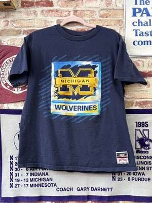 Vintage University Michigan Wolverines Shirt Large Nutmeg Single Stitch 90 s Vtg
