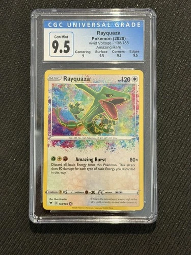 Pokémon Rayquaza Amazing Rare 138/185 Vivid Voltage – CGC 10 Gem Mint