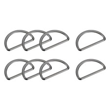 15 Stück Metall D Ringe Schnalle 30mm(1.18") 2mm Dicke D-Ringe Schnalle Grau