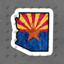Arizona State Flag Vinyl Sticker Retro Arizona Decal Perfect for 776311