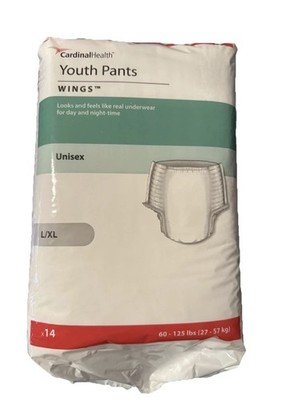 *NEW Cardinal Health Underwear Youth Pull Ups XL 60 - 125 Lbs 56 Count Box Child