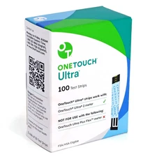 One Touch Ultra Test Strips - 100 Count - Expiration 12/31/2026 - Sealed Box!