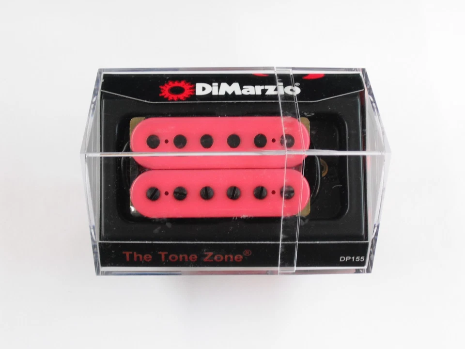 DiMarzio Regular Spaced Tone Zone Bridge Humbucker Pink W/Black Poles DP 155 - Image 1 of 1