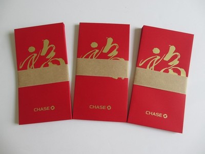   24 Count of 2025 JPMorgan Chase Bank Red Envelopes Chinese Lunar New Year Tet