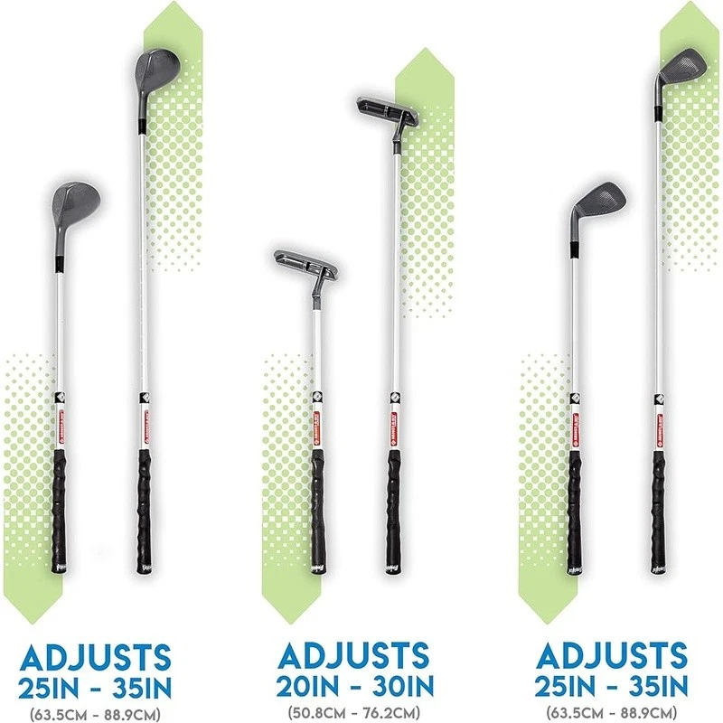 Kids Golf Set Youth Adjustable Plastic Golf Club Set Plastic with Bag and Balls - Image 3 of 4