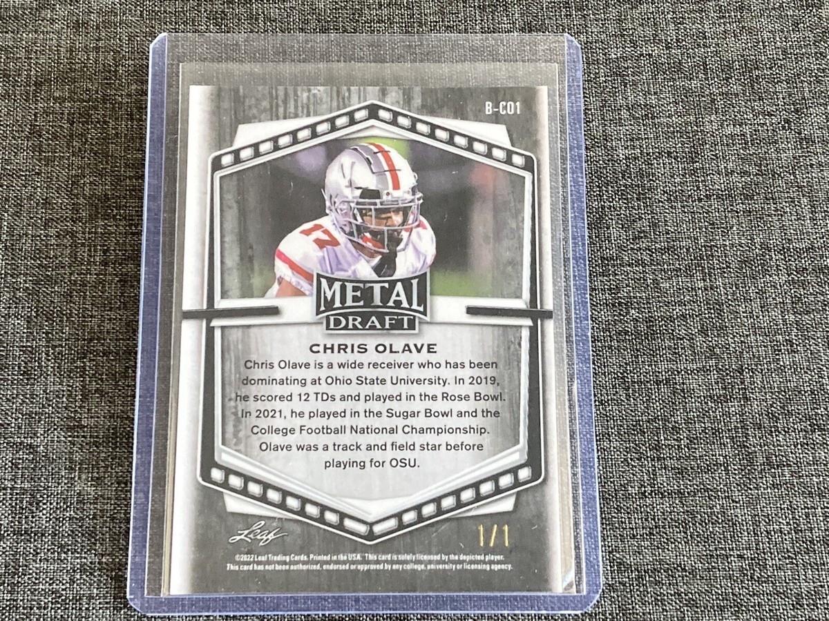 Chris Olave 2022 Leaf Metal Rookie Superfractor - True 1/1 - New