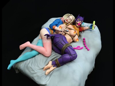 HARLEY and BATGIRL SFW FANTASY female 1:6 NOT painted kit exclusive 3Dprints