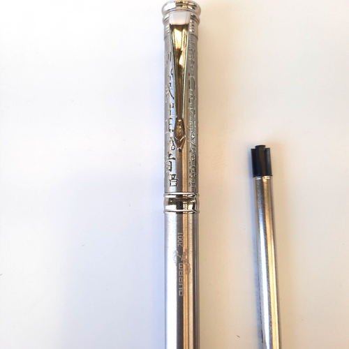Vintage Ballpoint Pens Silver Gold Color Set of Two Original Box B5 - Picture 11 of 14