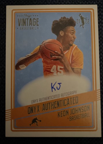 2021-22 Onyx Keon Johnson Blue Auto Autograph #VAKJ U401