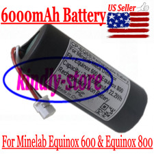 USPS Super 6000mAh Battery For Minelab Equinox 600  Equinox 800 Metal Detector
