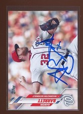 2020 Topps AARON BARRETT Signed Card autograph AUTO NATIONALS OLE MISS REBELS