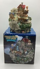 Vintage Teddy Bear Cottage Water Fountian Collector Series