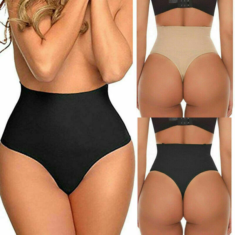 Women s Body Shaper Thong G String High Waist Tummy Control Invisible Shapewear