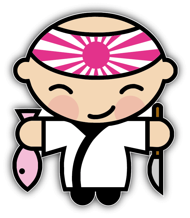 Sushi Chef Cartoon Car Bumper Sticker Decal