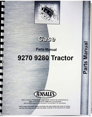 Case 9270 9280 Tractor Parts Manual Catalog | eBay