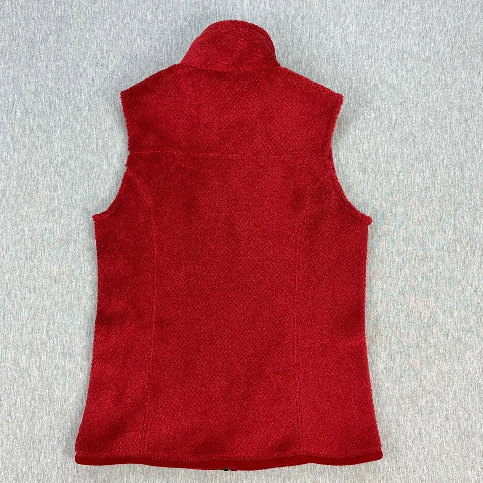 Patagonia Re-Tool 抓绒背心女式 XS 红色全拉链模拟领 Polartec — 第 3/4 张图片