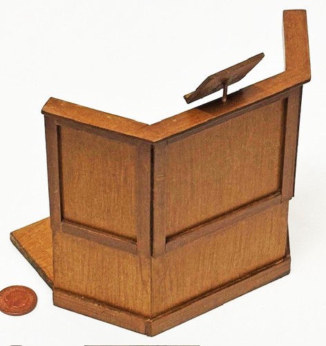 Dolls House Wooden Church Pulpit & Steps 1:12 Scale Miniature Accessory A tumdee - Picture 2 of 2