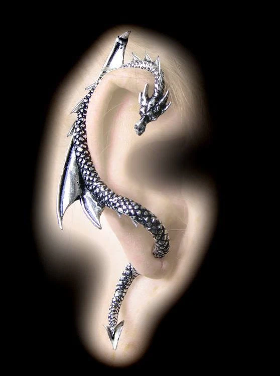 Alchemy Dragon Boucle D'Oreille - The Du Attirer à Droite - Fantasy Goujon - Photo 1/1