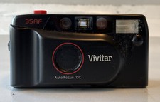 Vivitar 35AF Auto focus Vintage 35 mm Film Camera Flash Black Working