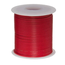 24 AWG Gauge Stranded Hook Up Wire Red 100 ft 0.0201" UL1007 300 Volts