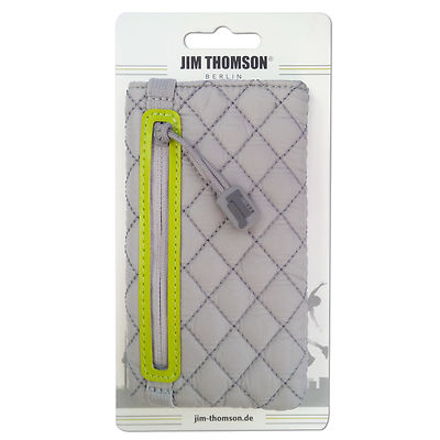 Jim Thomson Case Sleeve Handytasche ReLax Gr. M 80 x 135 mm, Nylon gesteppt grau