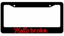 Hellabroke Funny Jdm Black License Plate Frame Jdm Red Art