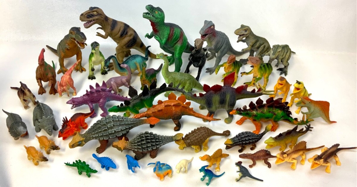 Lot Of Dinosaur Toys Plastic Figures Dino Assorted Sizes 1”- 6”