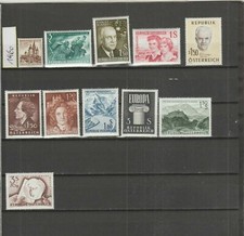 AUSTRIA - 1960 to 1969 - 10 Years with Mini Sheet - All MNH - USA Free Shipping