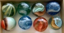 Vintage Lot of 8 Old Marbles from an Estate