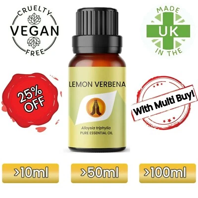 AROMA ENERGY Lemon Verbena Essential Oil - Pure Natural Aromatherapy Oil