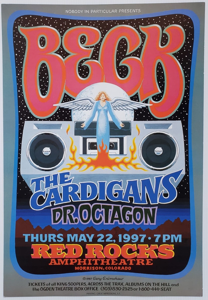 Beck Concert Poster 1997 Red Rocks | eBay
