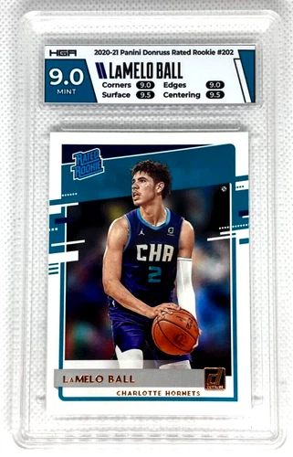 2020-21 Panini Donruss Rated Rookie LaMelo Ball HGA 9.0 MINT Rookie RC 202