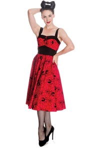 red and black rockabilly dress
