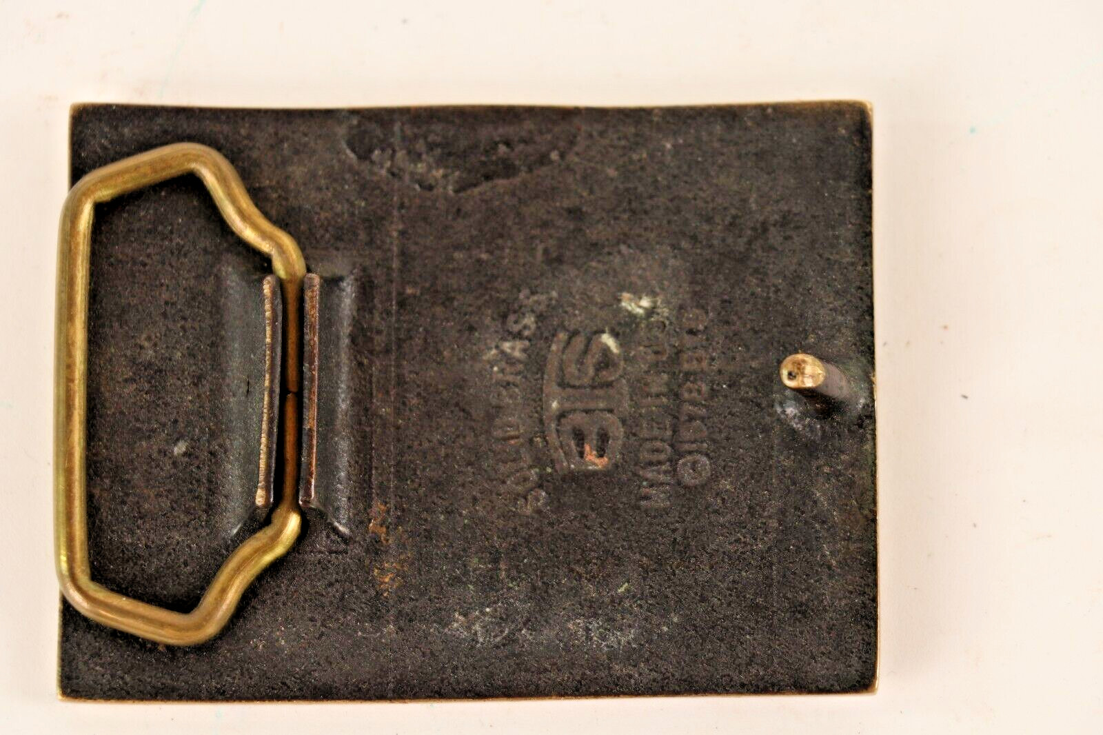 Solid Brass Horse Belt Buckle BTS Made in USA Gem