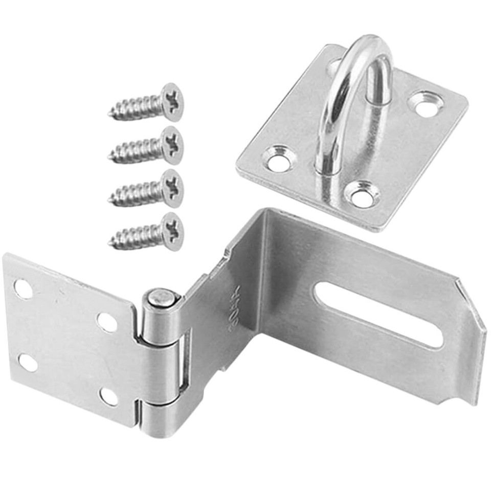 Garage Door Lock Shed Hasp Latch 4 Inch Angled Door Safety Latch Gate