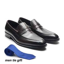 Handmade Mens Loafers Genuine Wedding Party Shoes Business Dress Shoes f Men