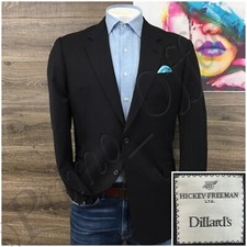 Hickey Freeman Mens Blazer Sport Coat Two Button Casual Jacket 42R Wool Suits