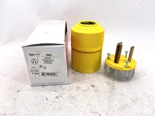 New Pass & Seymour D0651 Gator Grip Straight Blade Plug 2P 3W 50A 250V
