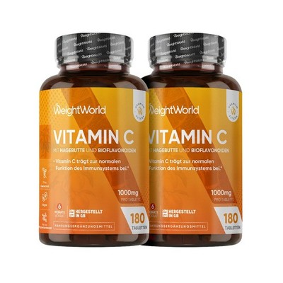WeightWorld Vitamin C with Rosehip and Bioflavonoids 1000 mg 180 Tablets