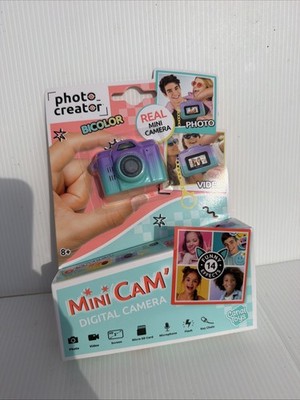Photo Creator Real Mini Camera BICOLOR  Neon Turquoise And Purple Photo & Video