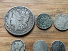 Old Obsolete US Coin Collection of 12 coins including a 1879 Morgan dollar. — photo 7