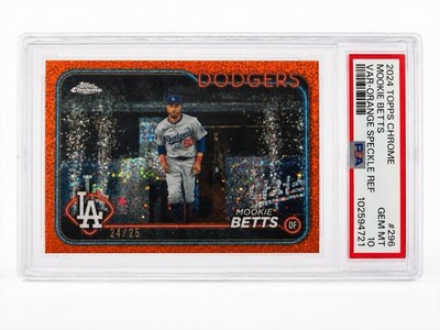 2024 Topps Chrome - Variation Mookie Betts #296 Orange Speckle... PSA GEM MT 10