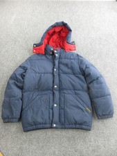 Polo Ralph Lauren Jacket Boys Medium 10-12 Blue Hooded Puffer Winter Coat