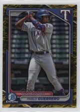 2024 Bowman Draft Chrome Yellow Lunar Crater Refractor /75 Pablo Guerrero g2u