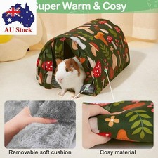 Washable Guinea Pig Tunnel House with Cushion Small Pets Bed  Bunny