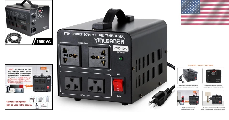 Safe Dual Circuit Breakers Power Converter 110V-220V - Image 2 of 4